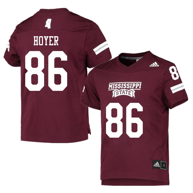 Men #86 Jordon Hoyer Mississippi State Bulldogs College Football Jerseys Sale-Maroon - Click Image to Close